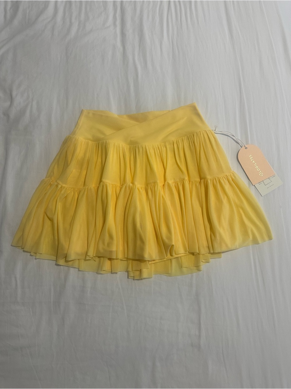 NWT Blogilates Popflex Active Pirouette Skort in Yellow | Size Small